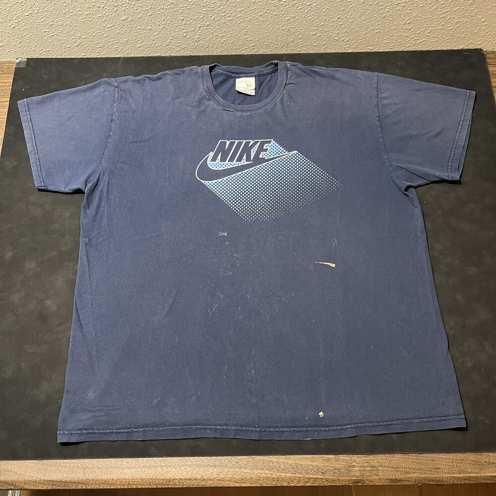 Vintage Nike Shirt Center Swoosh 1990s Burnout Thrashed Washout Sun Fade Grunge